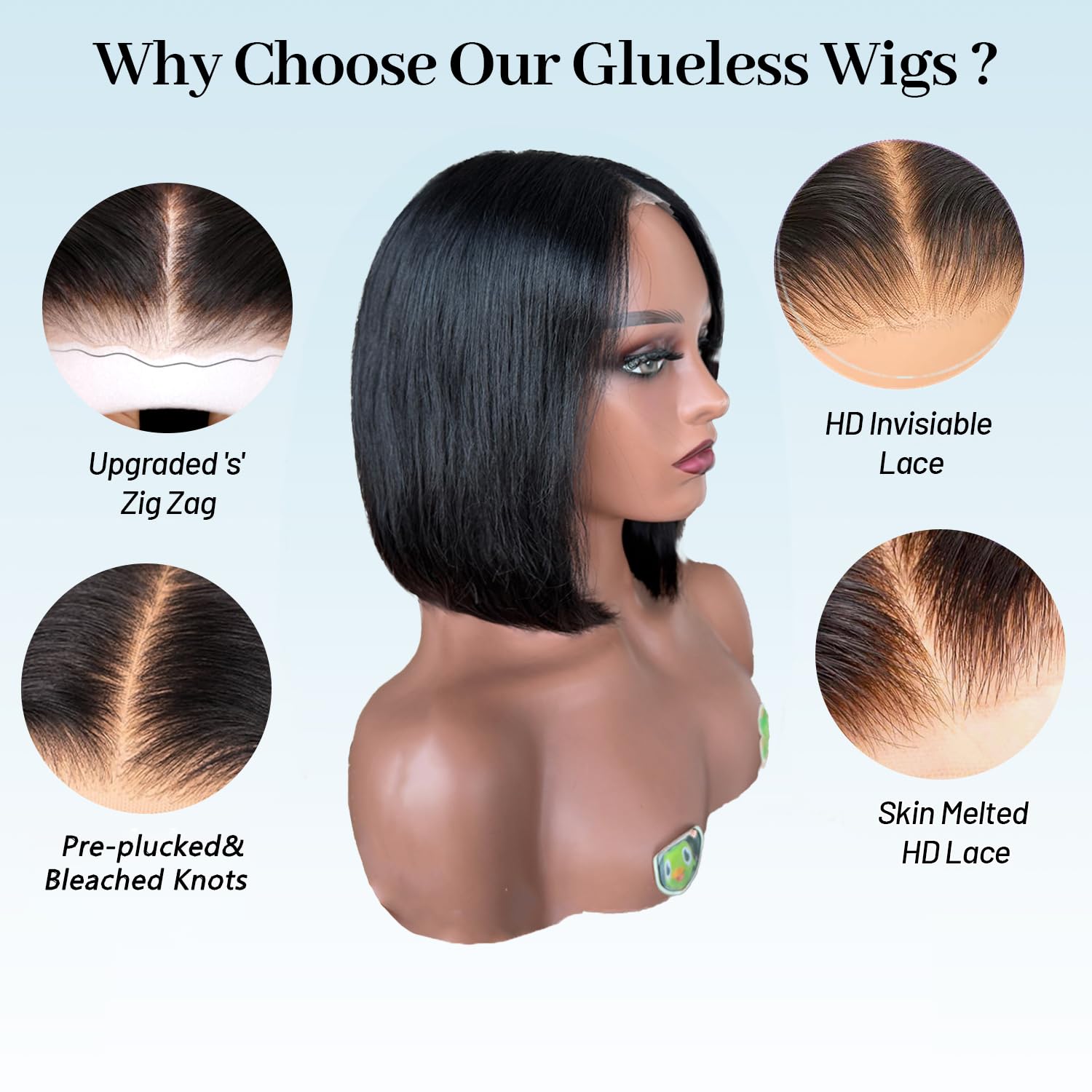 Gorgeous Glueless Bob Wig