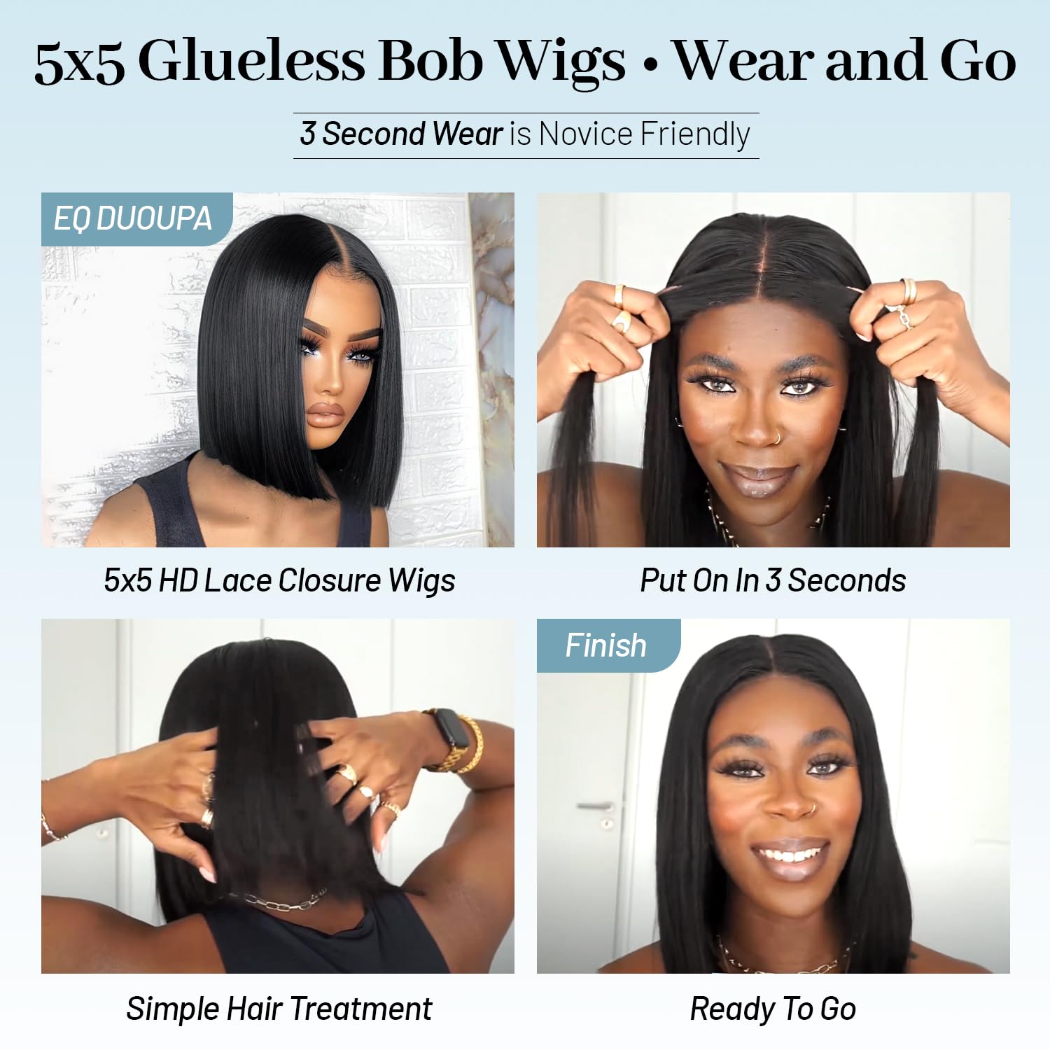 Gorgeous Glueless Bob Wig