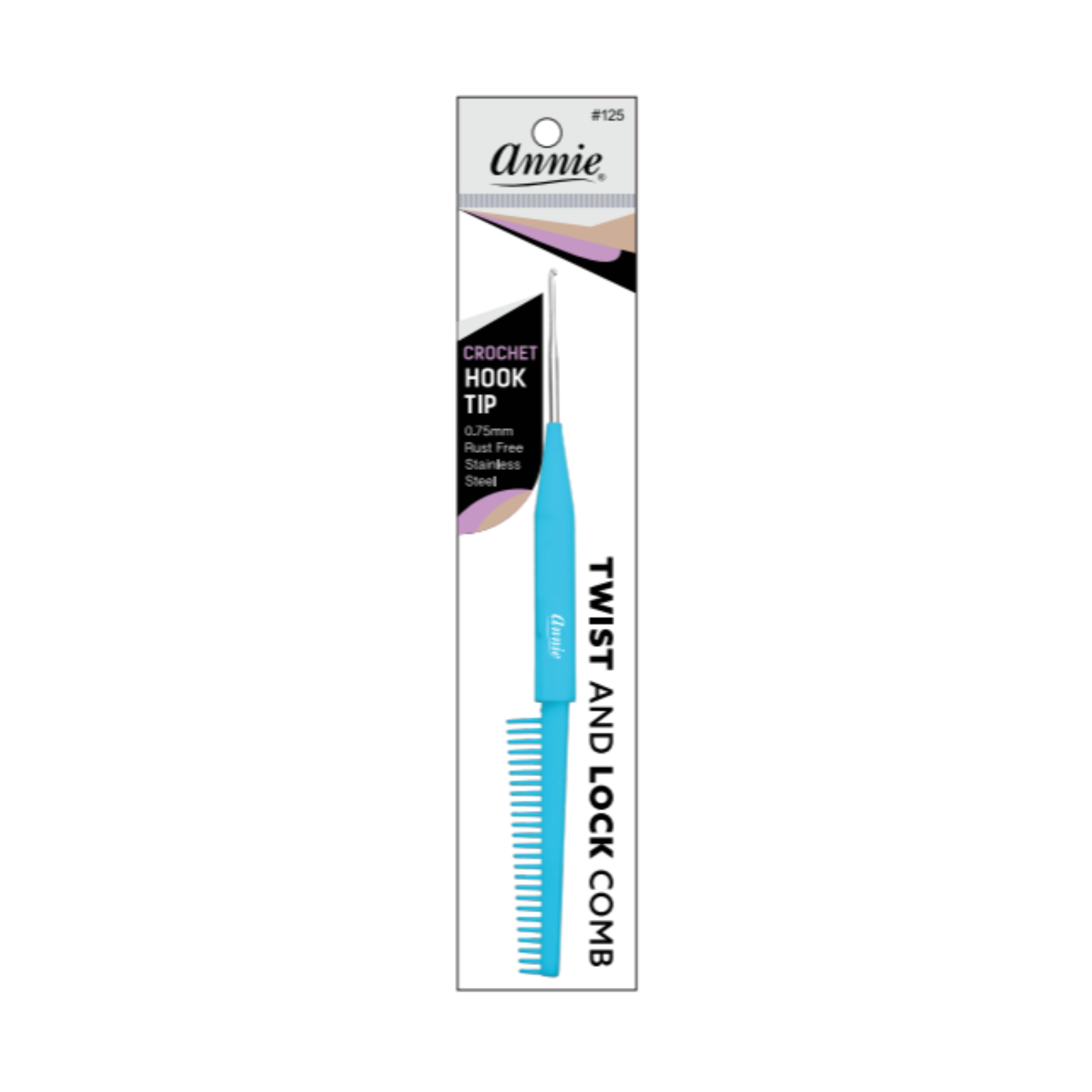 Annie Twist & Lock Comb with Crochet Hook, 1 Count, Assorted