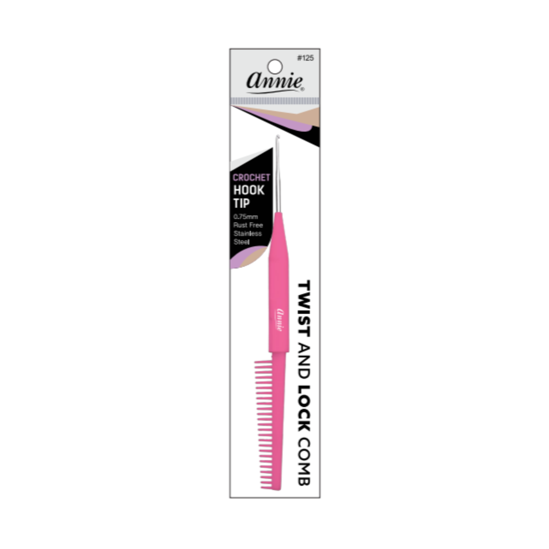 Annie Twist & Lock Comb with Crochet Hook, 1 Count, Assorted