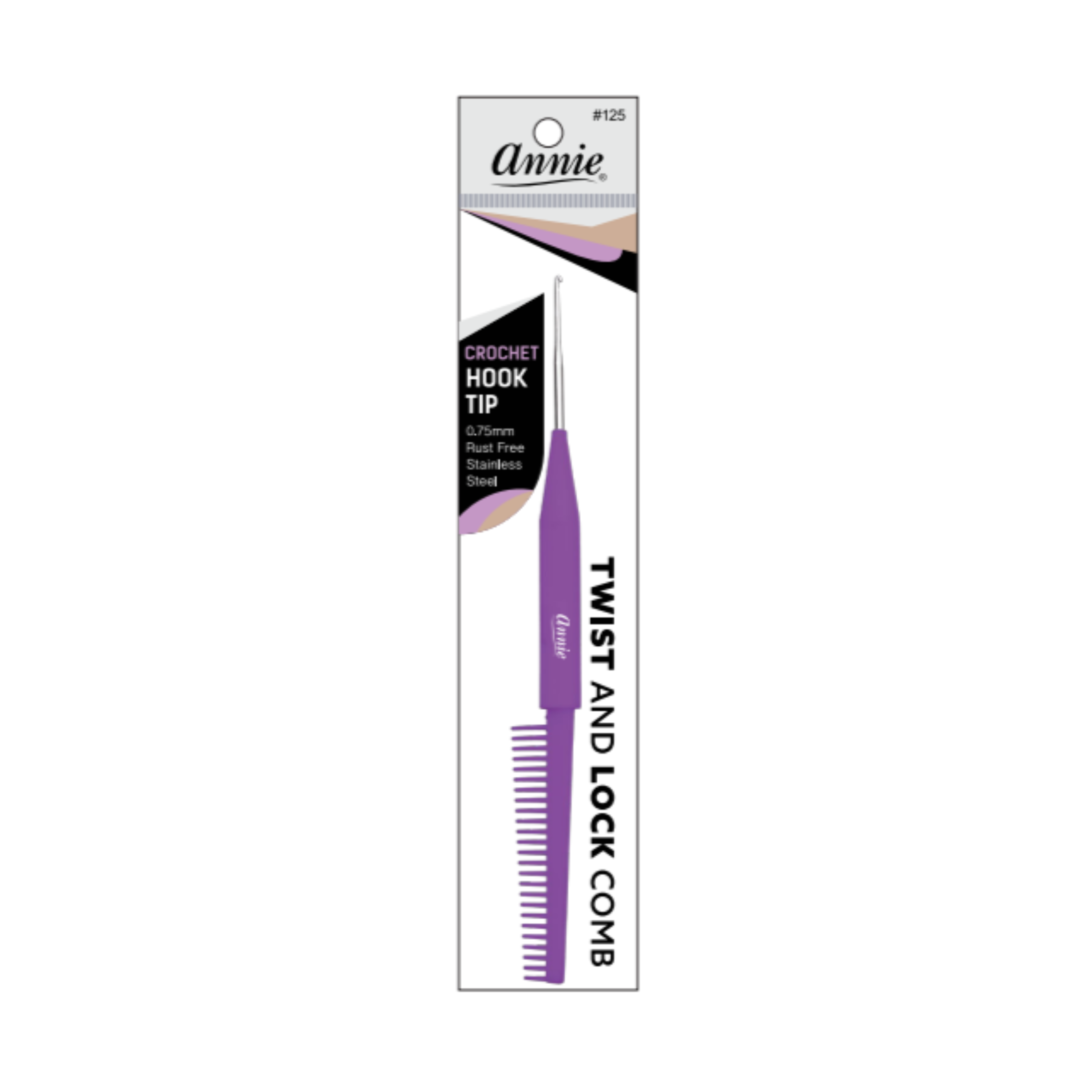 Annie Twist & Lock Comb with Crochet Hook, 1 Count, Assorted